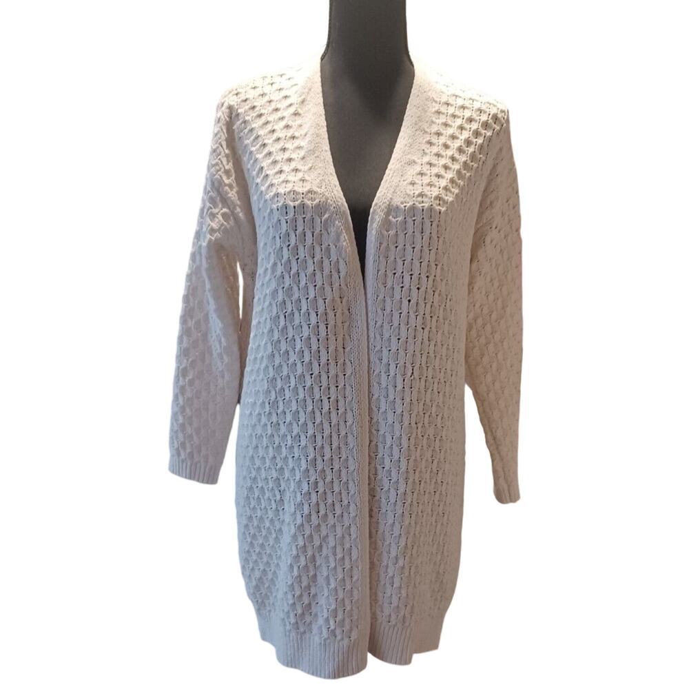 NICHOLE MILLER ARTELIER, Lightweight, Open Weave Knit, Long Cardigan Sweater - Picture 1 of 5